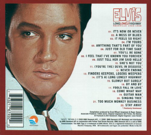 Elvis Presley  Long Lonely Highway : Back